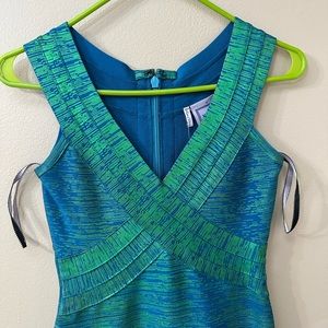 Green/Blue bandage Herve Leger Dress